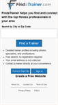 Mobile Screenshot of findatrainer.com